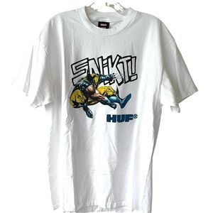 HUF X MARVEL Wolverine front back print white TShirt